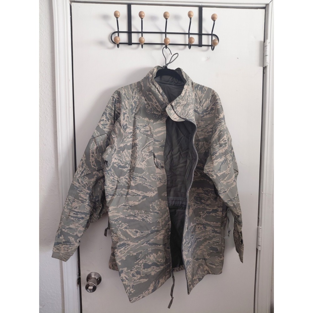 Propper APECS Parka Men's Medium Short Green Air Force ABU Camo Jacket Large